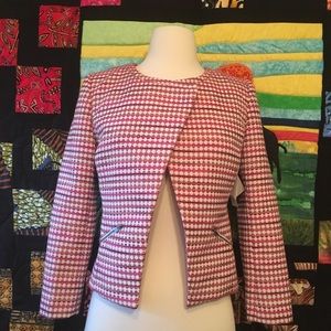 NWT Halogen Pink Yellow Geo Tweed Blazer XXSP